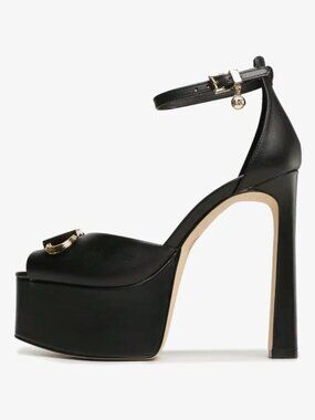Michael Kors Martina Leather Peep-Toe Platform Pump